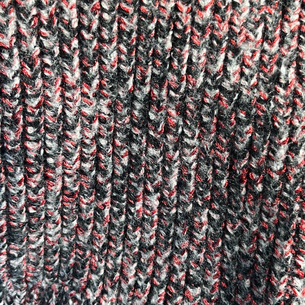 Rag & Bone Red Gray Merino Wool Blend Mock Turtleneck Sweater   Women's Size S - Picture 6 of 9